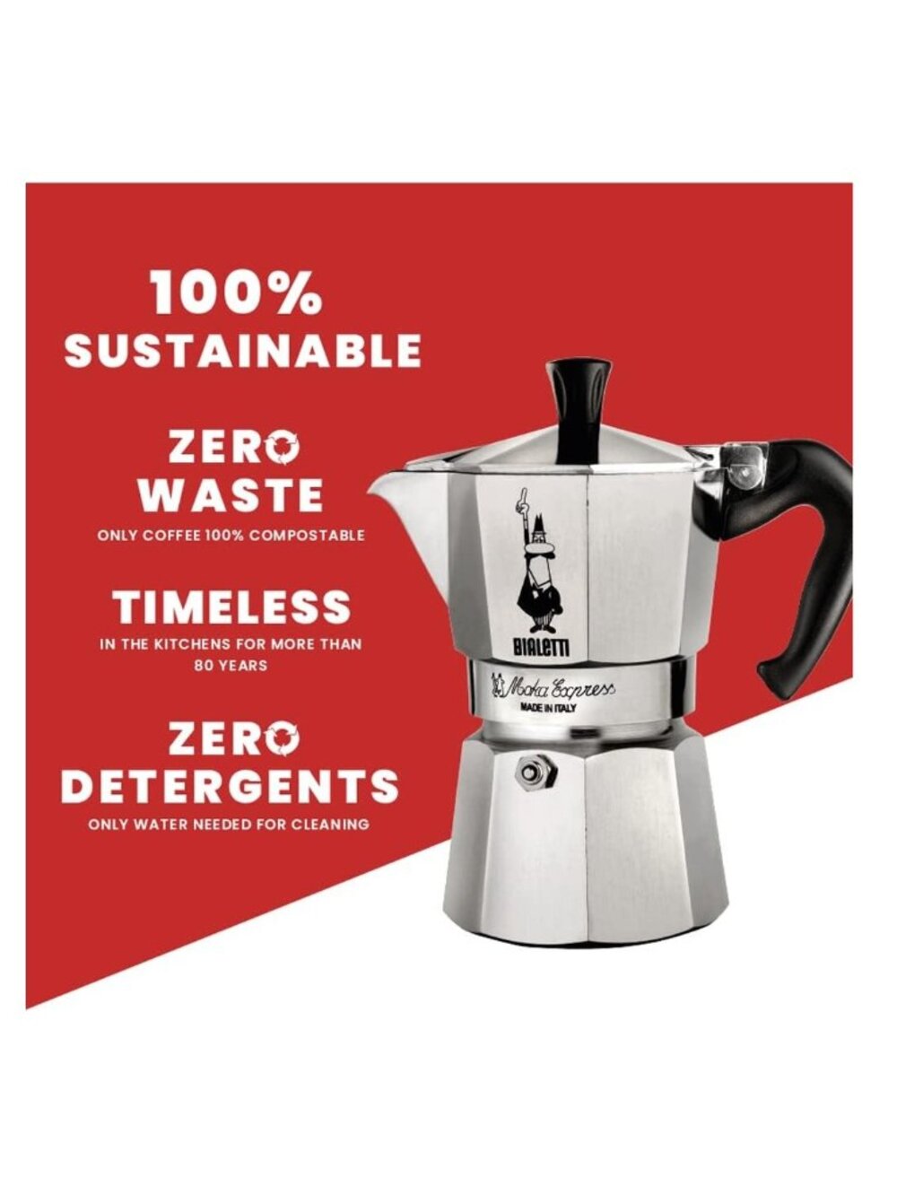 BIALETTI Moka Express Iconic Italian Stovetop Espresso Maker - 6 Cup - NEW NIB - Picture 4 of 5